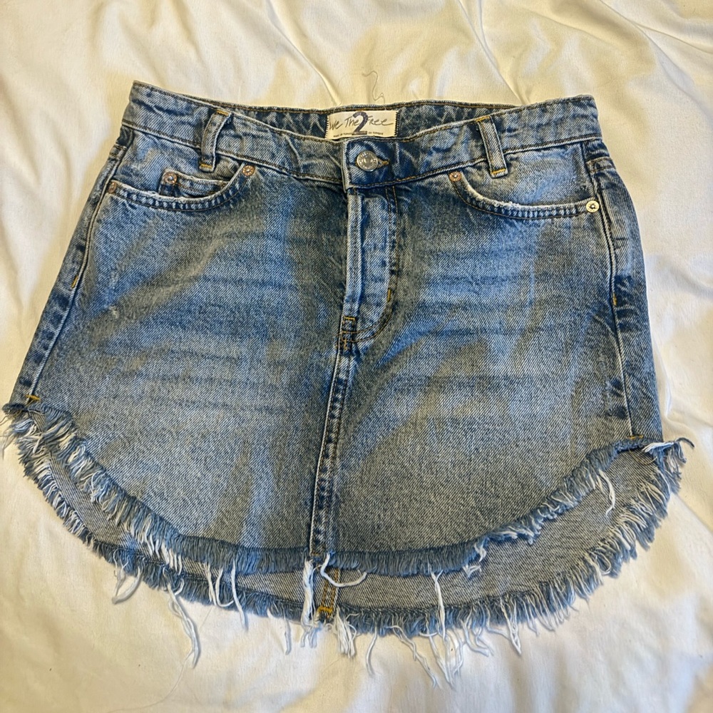Free people denim skirt